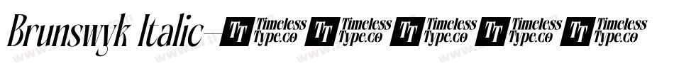 Brunswyk Italic字体转换
